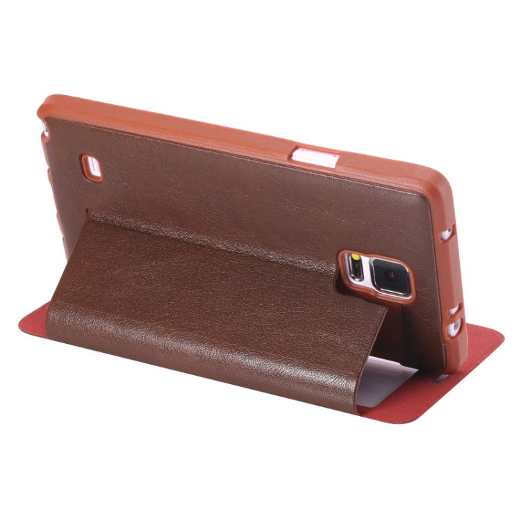 Sheepskin Texture Horizontal Flip TPU + PU Leather Case with Call Display ID & Holder for Samaung Galaxy Note 4
