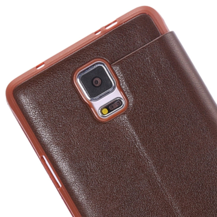 Sheepskin Texture Horizontal Flip TPU + PU Leather Case with Call Display ID & Holder for Samaung Galaxy Note 4