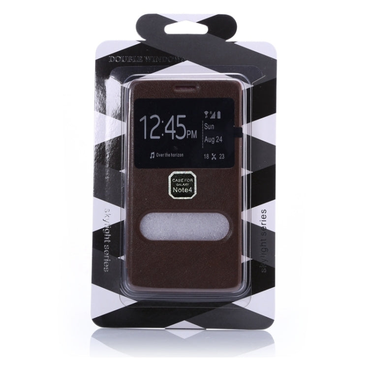 Sheepskin Texture Horizontal Flip TPU + PU Leather Case with Call Display ID & Holder for Samaung Galaxy Note 4