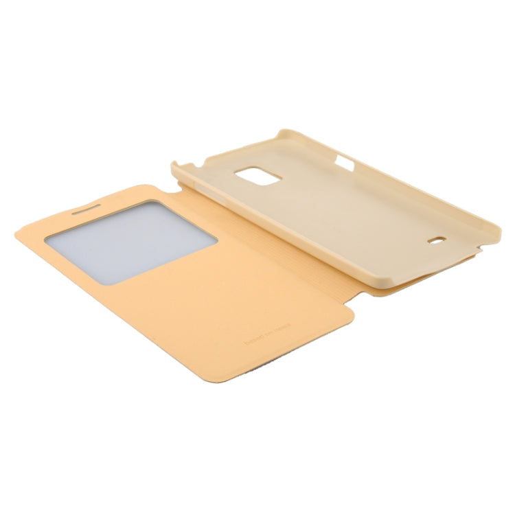 Baseus Simple Style Leather Case with Call Display ID and Holder for Galaxy Note 4