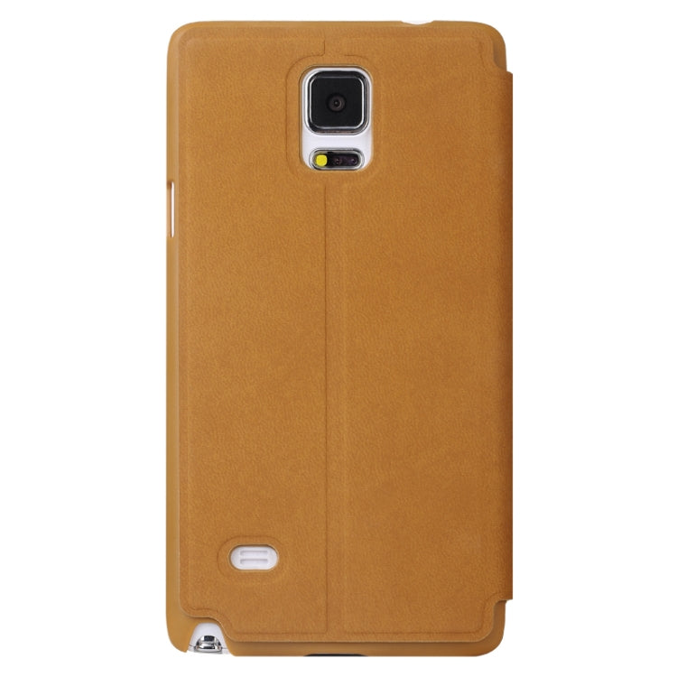 Baseus Simple Style Leather Case with Call Display ID and Holder for Galaxy Note 4
