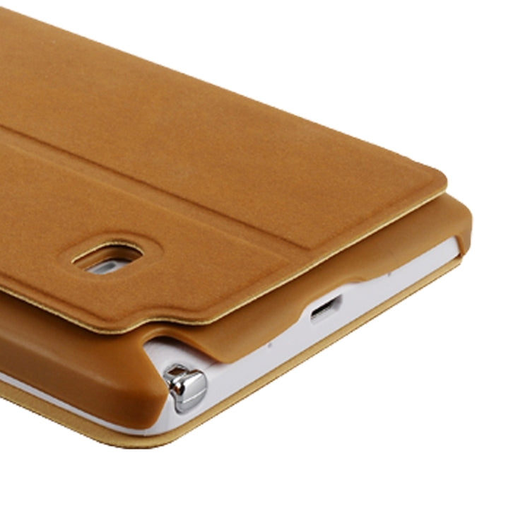 Baseus Simple Style Leather Case with Call Display ID and Holder for Galaxy Note 4