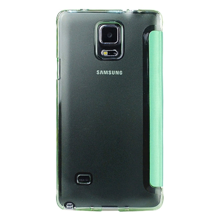 Horizontal Flip Leather Case with Call Display ID for Galaxy Note 4