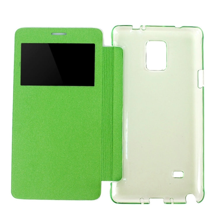 Horizontal Flip Leather Case with Call Display ID for Galaxy Note 4