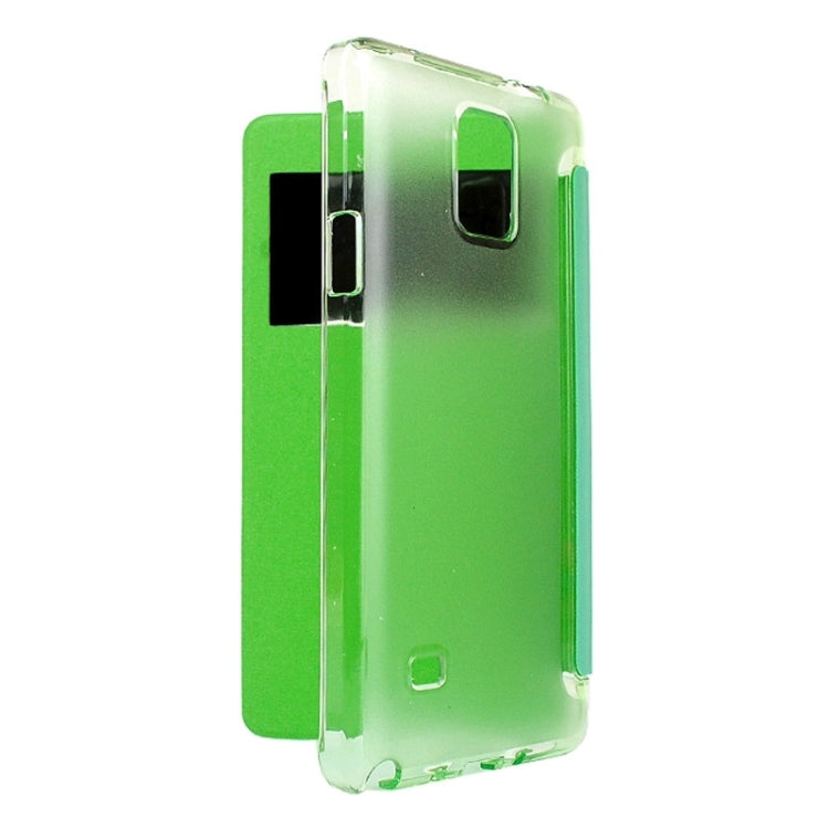 Horizontal Flip Leather Case with Call Display ID for Galaxy Note 4