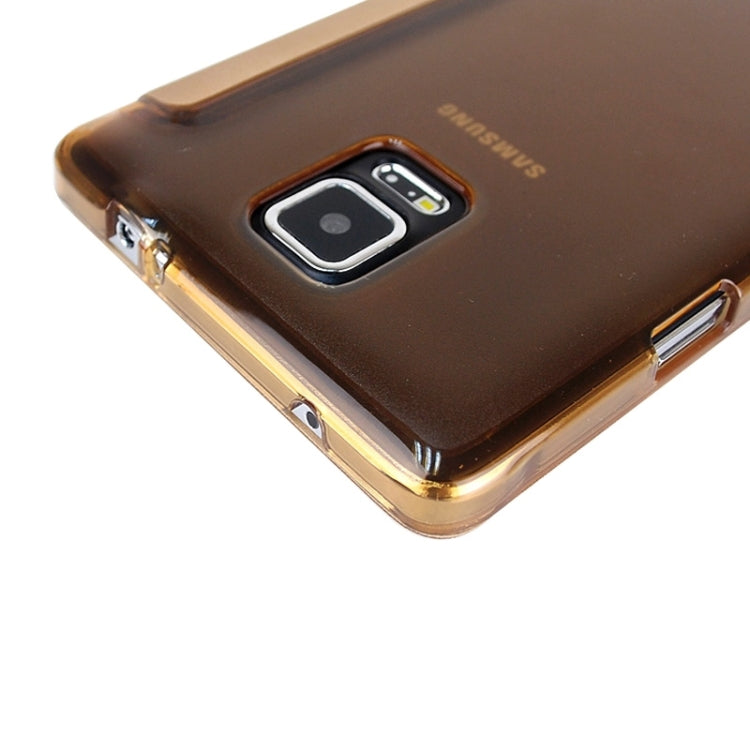 Horizontal Flip Leather Case with Call Display ID for Galaxy Note 4
