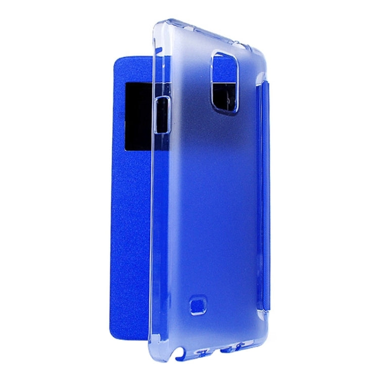 Horizontal Flip Leather Case with Call Display ID for Galaxy Note 4