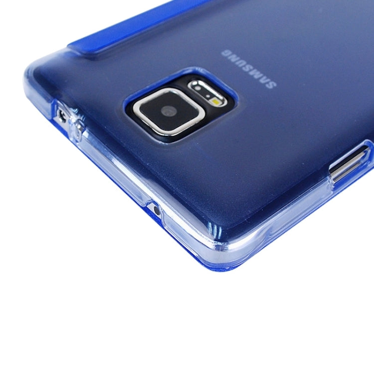 Horizontal Flip Leather Case with Call Display ID for Galaxy Note 4