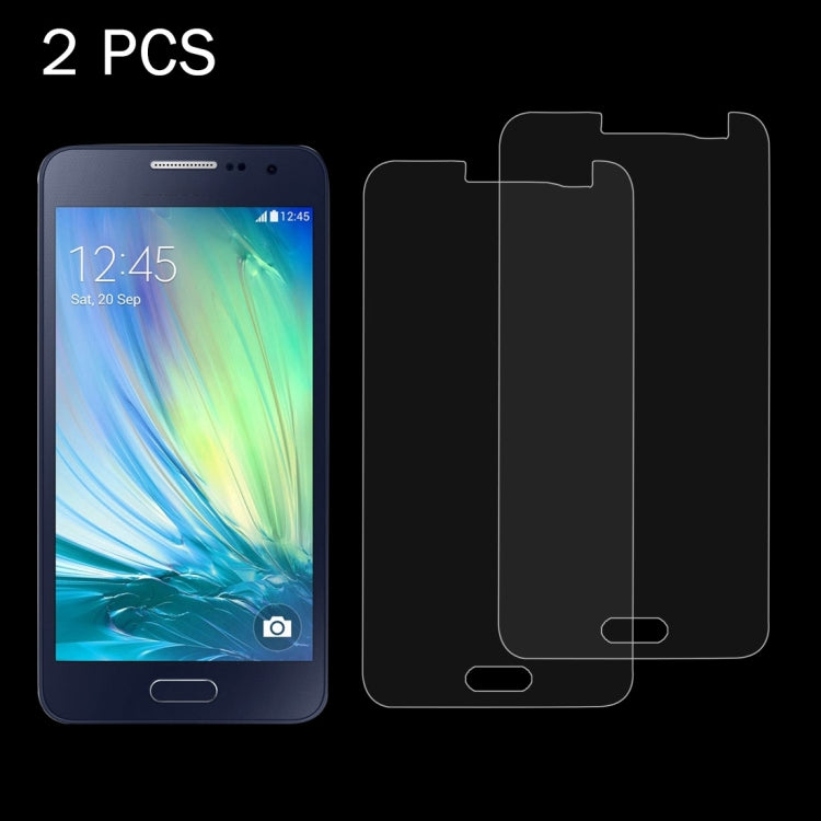 2 PCS for Galaxy A3 / A300 0.26mm 9H Surface Hardness 2.5D Explosion-proof Tempered Glass Screen Film