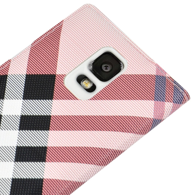 For Galaxy Note 4 / N9100 Twill Texture Slim Flip PU Leather Case and Plastic  Back Cover with Call Display ID