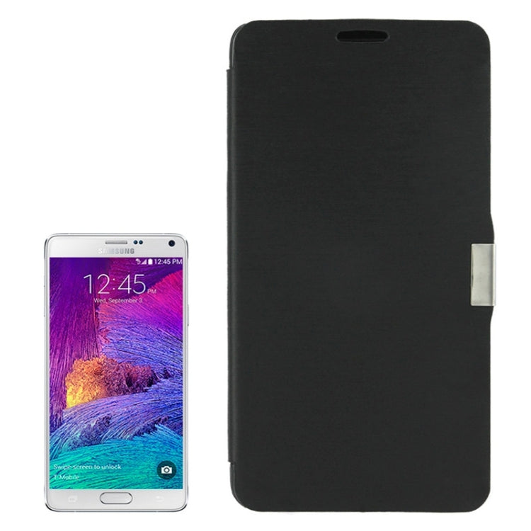 Brushed Texture Magnet Buckle Leather Case for Galaxy Note 4 N910