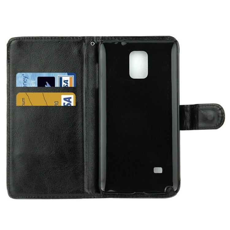 Crazy Horse Texture Magnet Buckle Leather Case with Holder & Card Slots for Galaxy Note 4 N910