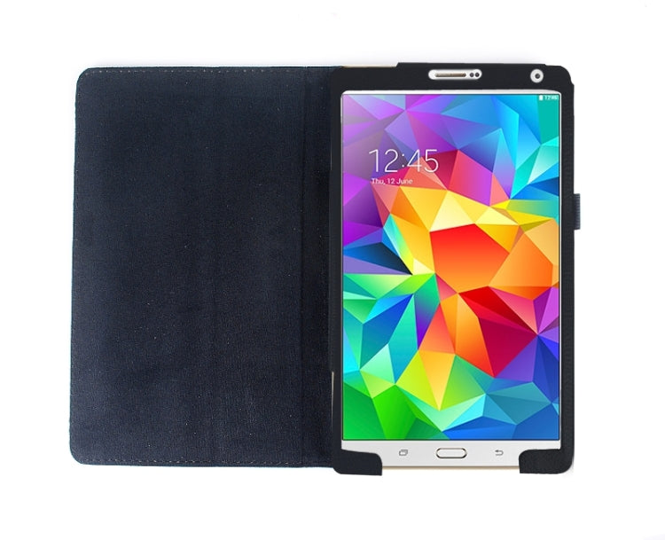 Two Floding Methods Litchi Texture Horizontal Flip Leather Case with Holder for Galaxy Tab S 8.4 / T700