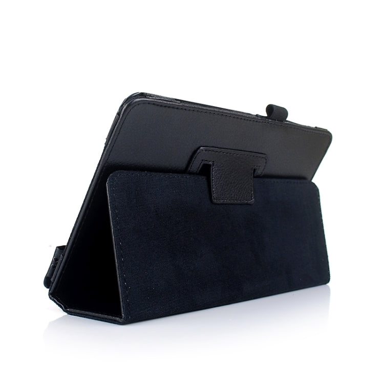 Two Floding Methods Litchi Texture Horizontal Flip Leather Case with Holder for Galaxy Tab S 8.4 / T700