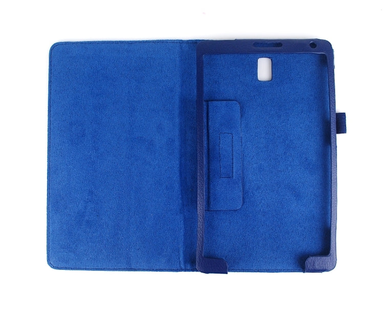 Two Floding Methods Litchi Texture Horizontal Flip Leather Case with Holder for Galaxy Tab S 8.4 / T700