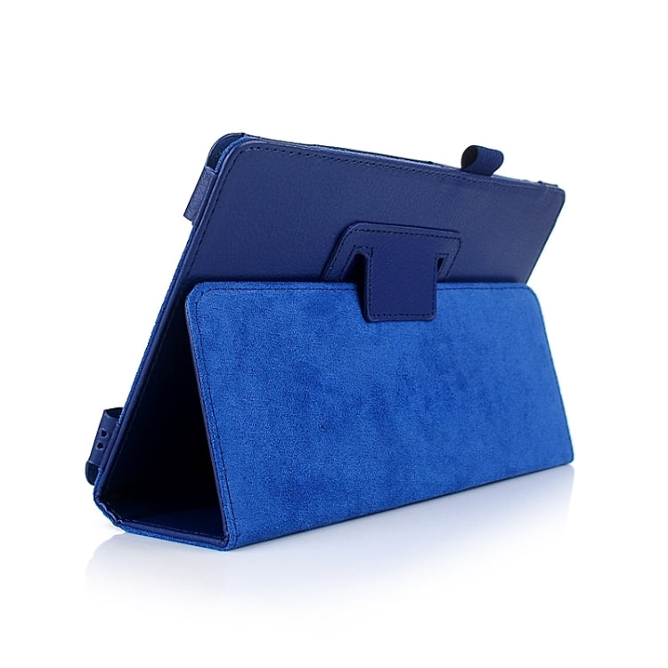 Two Floding Methods Litchi Texture Horizontal Flip Leather Case with Holder for Galaxy Tab S 8.4 / T700