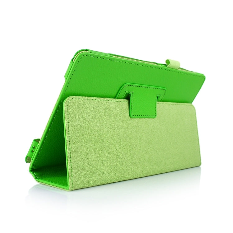 Two Floding Methods Litchi Texture Horizontal Flip Leather Case with Holder for Galaxy Tab S 8.4 / T700
