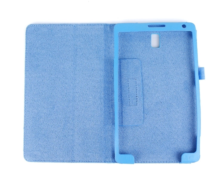 Two Floding Methods Litchi Texture Horizontal Flip Leather Case with Holder for Galaxy Tab S 8.4 / T700