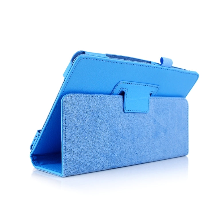Two Floding Methods Litchi Texture Horizontal Flip Leather Case with Holder for Galaxy Tab S 8.4 / T700