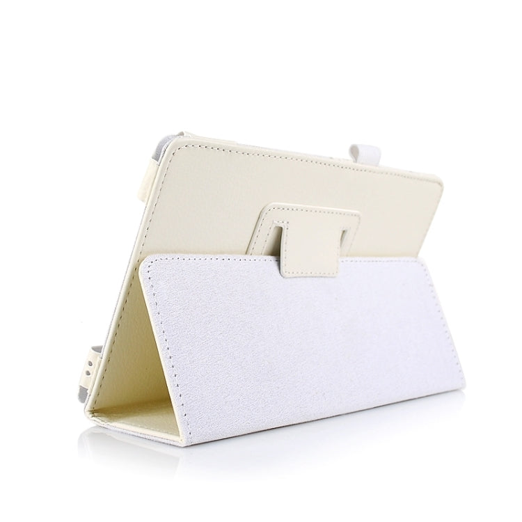 Two Floding Methods Litchi Texture Horizontal Flip Leather Case with Holder for Galaxy Tab S 8.4 / T700