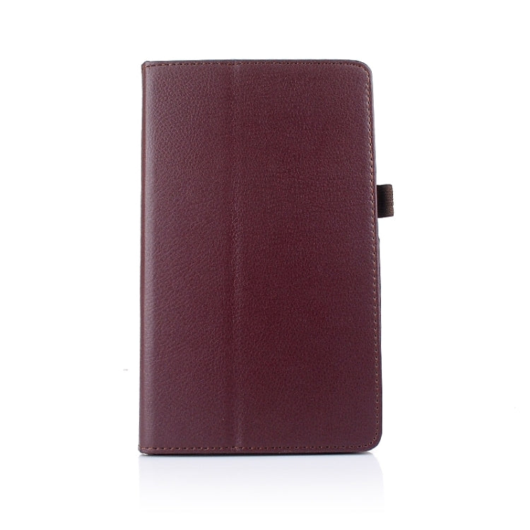 Two Floding Methods Litchi Texture Horizontal Flip Leather Case with Holder for Galaxy Tab S 8.4 / T700