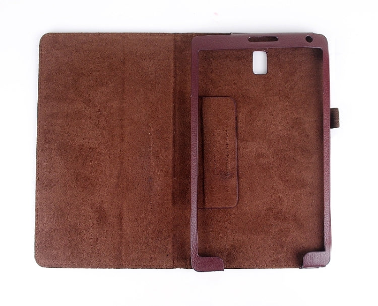 Two Floding Methods Litchi Texture Horizontal Flip Leather Case with Holder for Galaxy Tab S 8.4 / T700