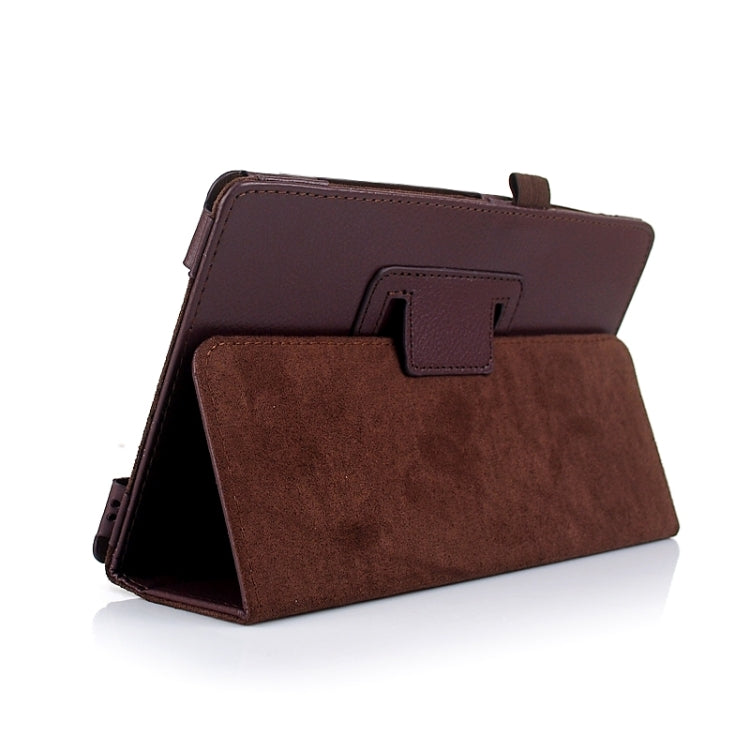 Two Floding Methods Litchi Texture Horizontal Flip Leather Case with Holder for Galaxy Tab S 8.4 / T700