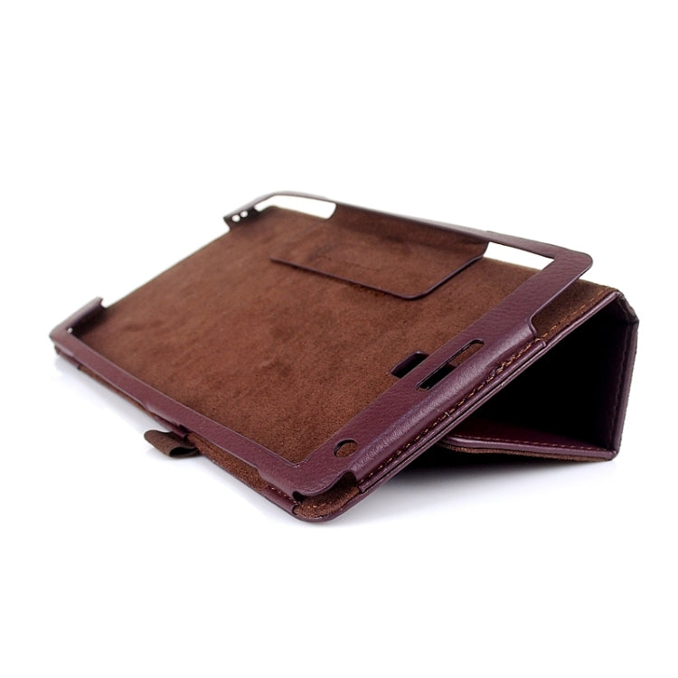 Two Floding Methods Litchi Texture Horizontal Flip Leather Case with Holder for Galaxy Tab S 8.4 / T700