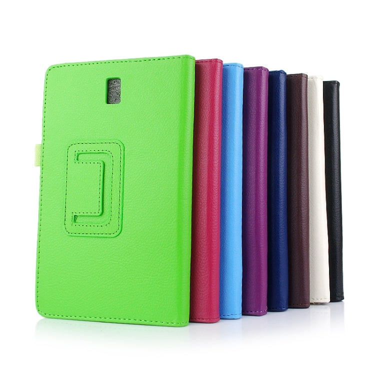 Two Floding Methods Litchi Texture Horizontal Flip Leather Case with Holder for Galaxy Tab S 8.4 / T700