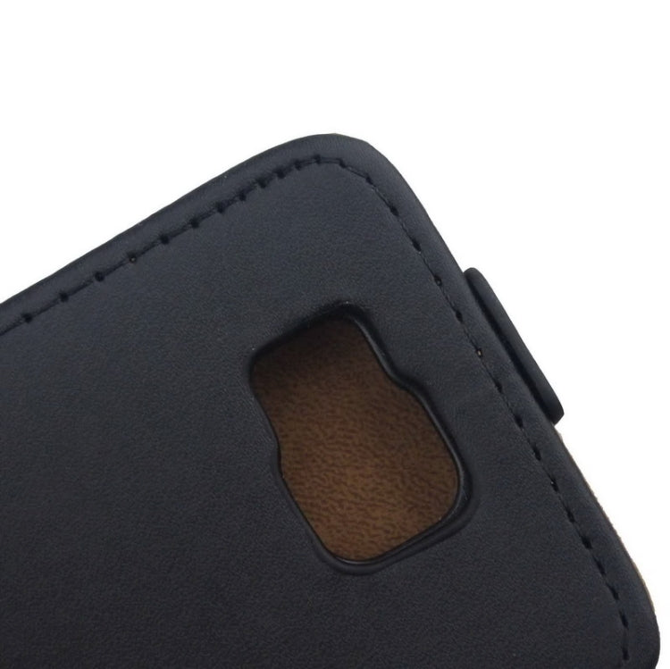 Vertical Flip Magnetic Button Leather Case for Galaxy Alpha / G850F