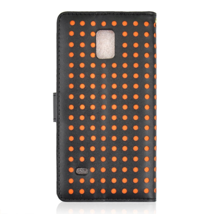Ultra-thin Hollow Out Dot Horizontal Flip Leather Case with Holder & Card Slots for Galaxy Note 4 N910