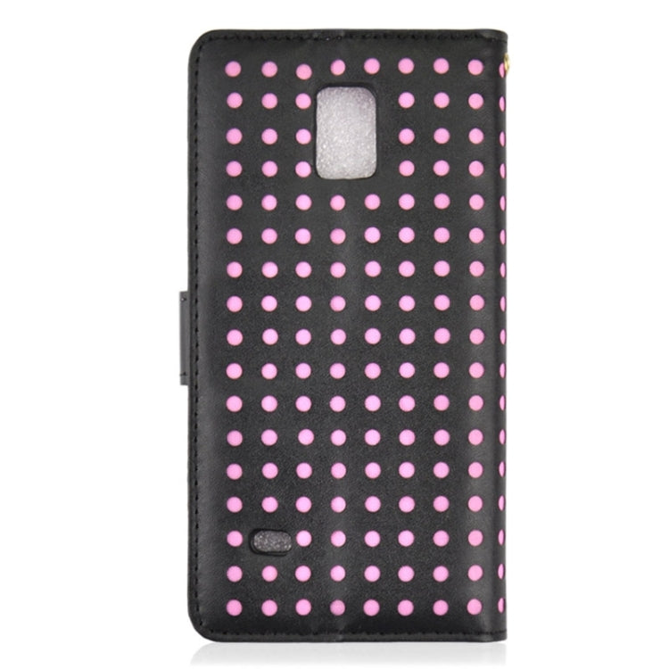 Ultra-thin Hollow Out Dot Horizontal Flip Leather Case with Holder & Card Slots for Galaxy Note 4 N910
