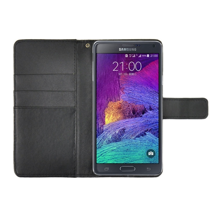 Ultra-thin Hollow Out Dot Horizontal Flip Leather Case with Holder & Card Slots for Galaxy Note 4 N910