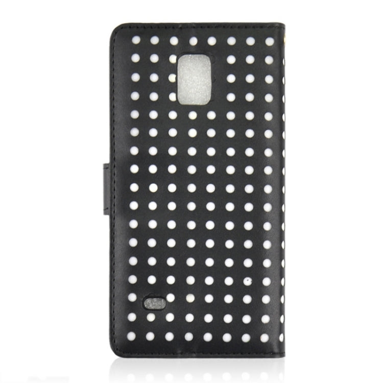 Ultra-thin Hollow Out Dot Horizontal Flip Leather Case with Holder & Card Slots for Galaxy Note 4 N910