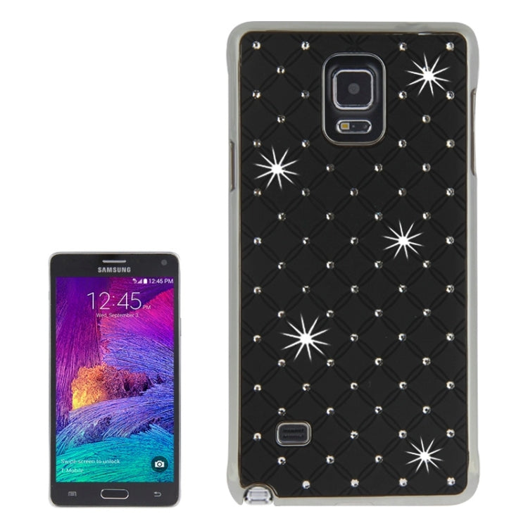 Bling Diamond Stars Encrusted Plating Skinning Plastic Case for Galaxy Note 4 / N910