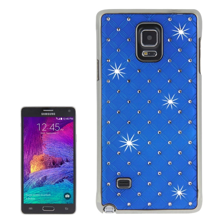 Bling Diamond Stars Encrusted Plating Skinning Plastic Case for Galaxy Note 4 / N910