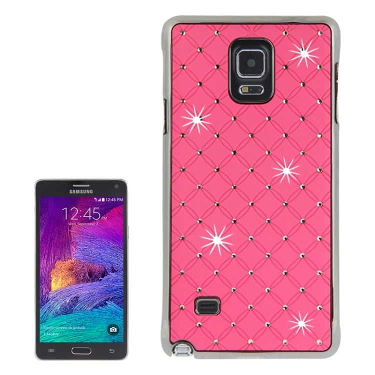 Bling Diamond Stars Encrusted Plating Skinning Plastic Case for Galaxy Note 4 / N910