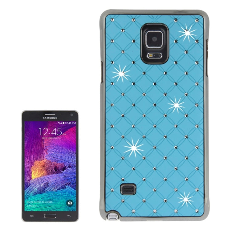Bling Diamond Stars Encrusted Plating Skinning Plastic Case for Galaxy Note 4 / N910