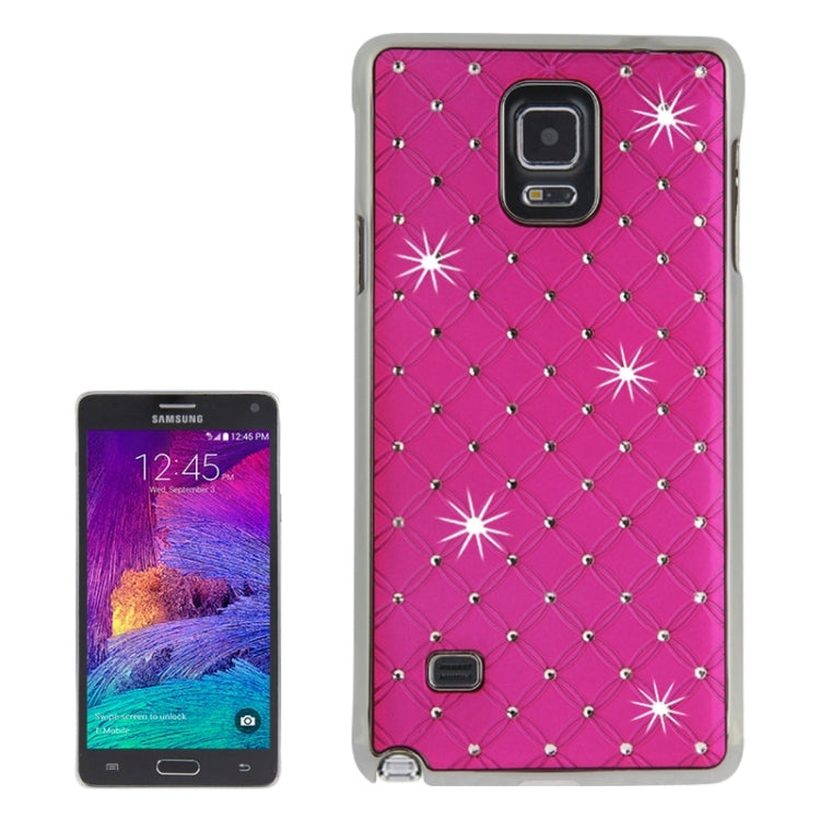 Bling Diamond Stars Encrusted Plating Skinning Plastic Case for Galaxy Note 4 / N910