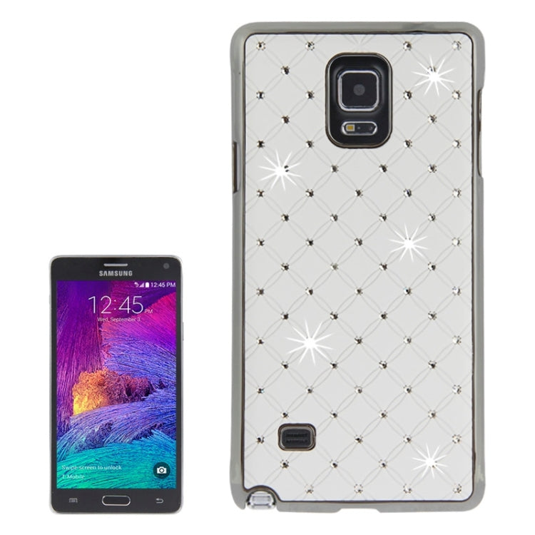 Bling Diamond Stars Encrusted Plating Skinning Plastic Case for Galaxy Note 4 / N910