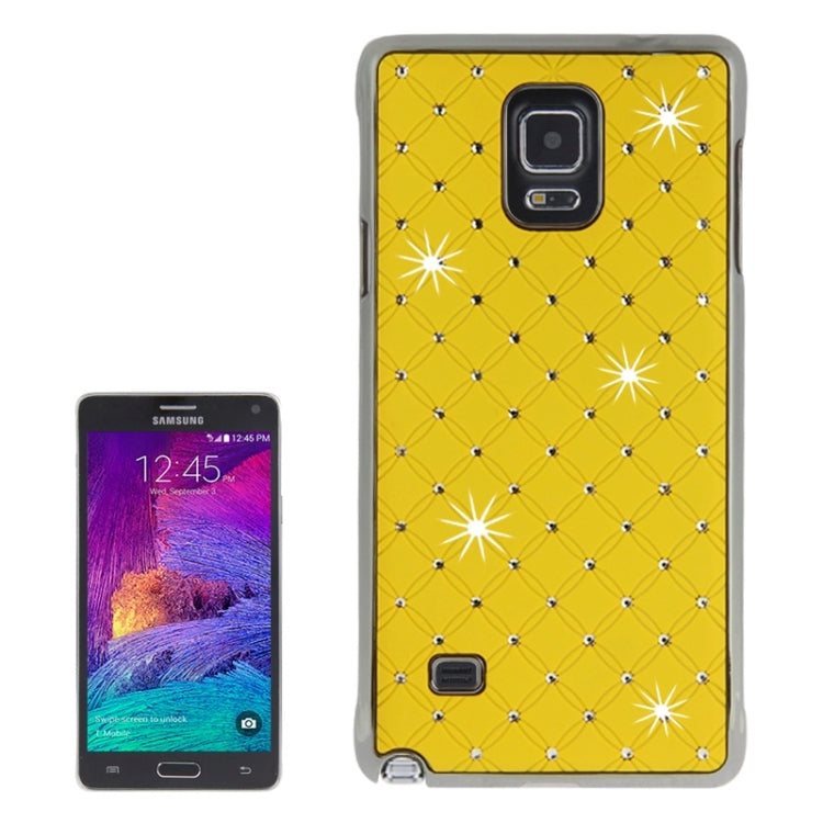 Bling Diamond Stars Encrusted Plating Skinning Plastic Case for Galaxy Note 4 / N910