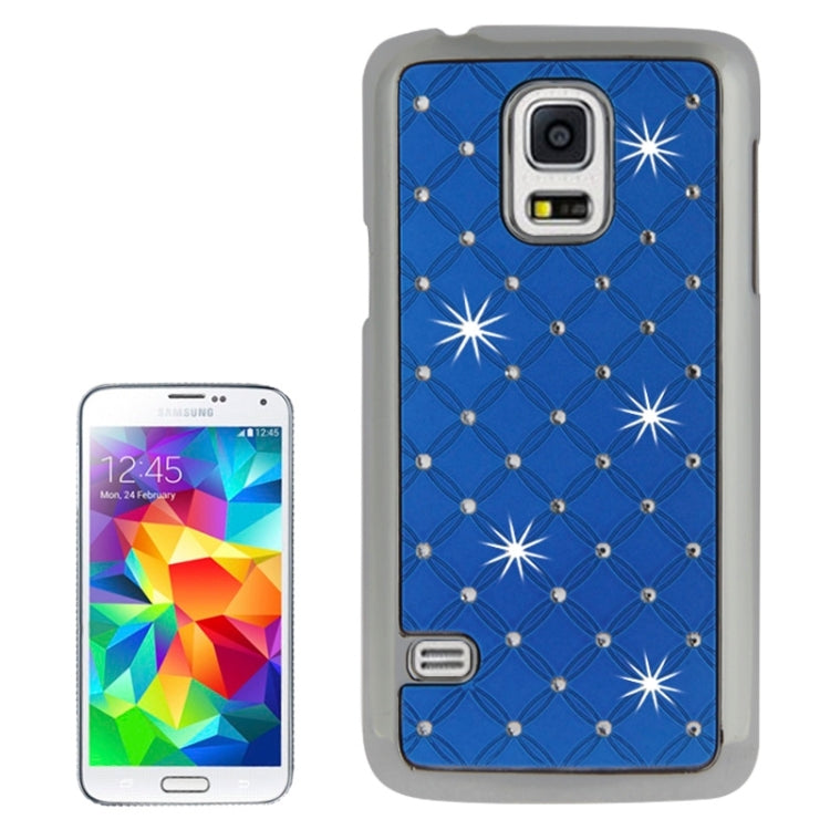 Bling Diamond Stars Encrusted Plating Skinning Plastic Case for Galaxy S5 mini / G800
