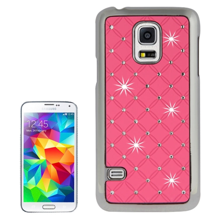 Bling Diamond Stars Encrusted Plating Skinning Plastic Case for Galaxy S5 mini / G800