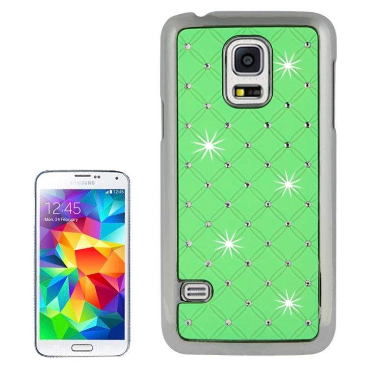 Bling Diamond Stars Encrusted Plating Skinning Plastic Case for Galaxy S5 mini / G800