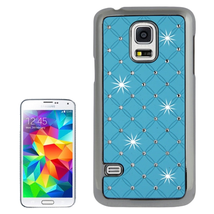 Bling Diamond Stars Encrusted Plating Skinning Plastic Case for Galaxy S5 mini / G800