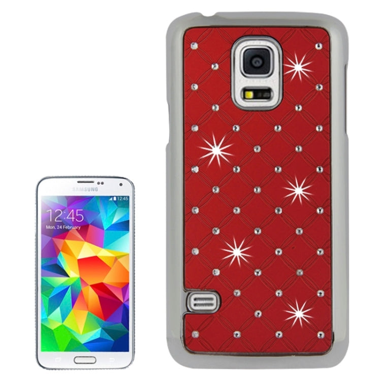 Bling Diamond Stars Encrusted Plating Skinning Plastic Case for Galaxy S5 mini / G800