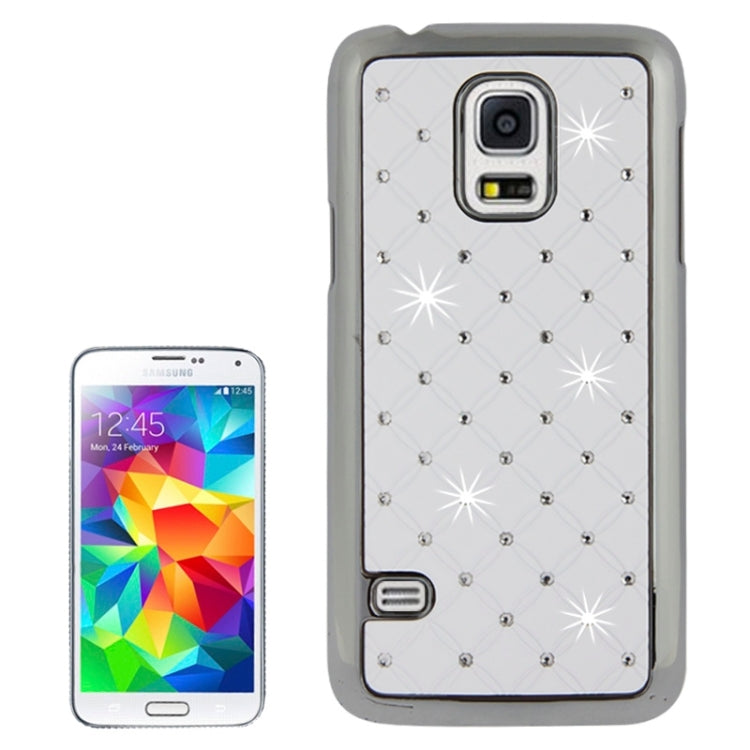 Bling Diamond Stars Encrusted Plating Skinning Plastic Case for Galaxy S5 mini / G800