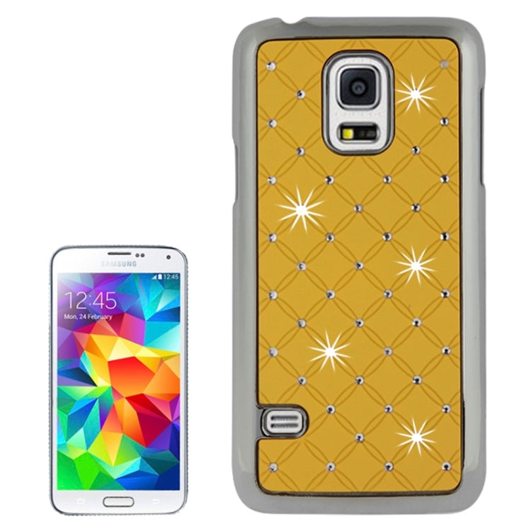 Bling Diamond Stars Encrusted Plating Skinning Plastic Case for Galaxy S5 mini / G800