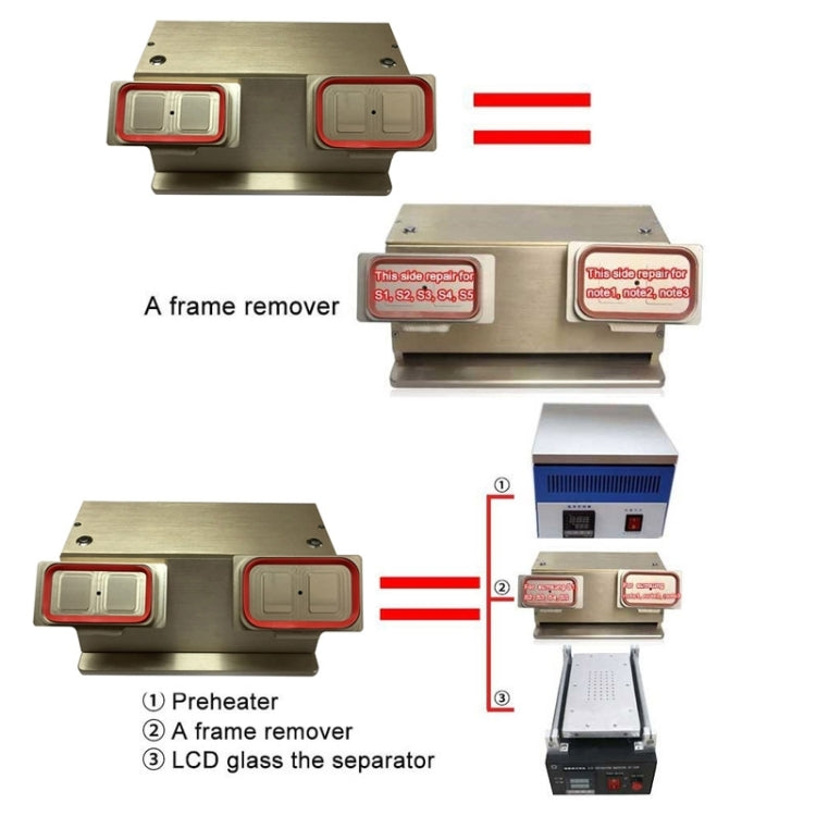 Middle Bezel Frame Separator Machine for Samsung (4.3 inch to 6.3 inch)