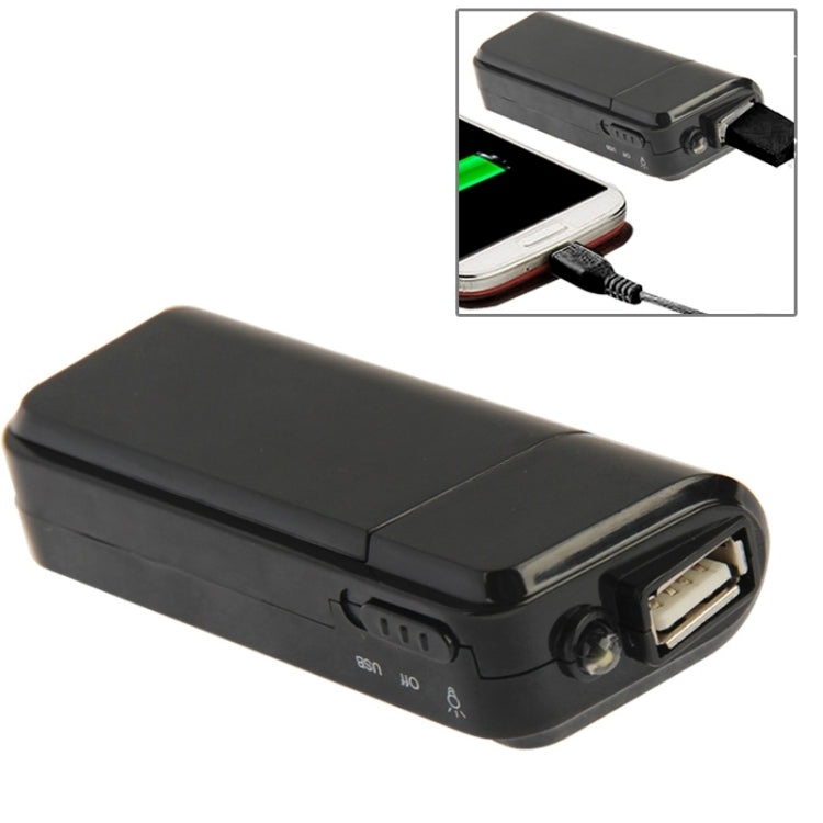 AA Batteries Emergency USB Charger with Flashlight